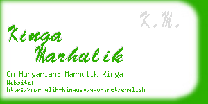 kinga marhulik business card